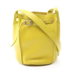 Celine Big Bucket Shoulder Bag Leather Yellow